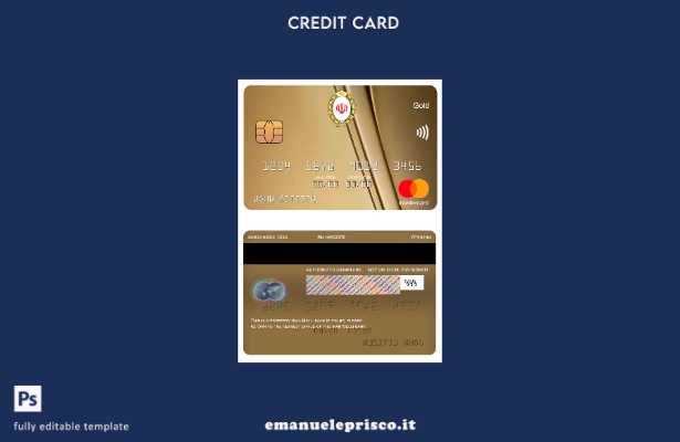 modello oro mastercard Iran Melli Bank stile verificato